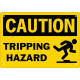 Caution Tripping Hazard Safety Sign