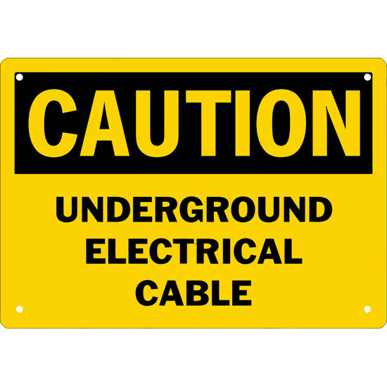 Caution Underground Electrical Cable Safety Sign