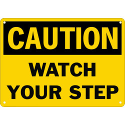 Caution Watch Your Step Safety Sign