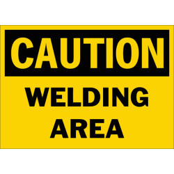 Caution Welding Area Safety Sign