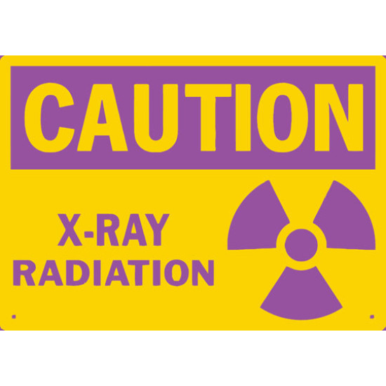 Caution X-Ray Radiation Safety Sign