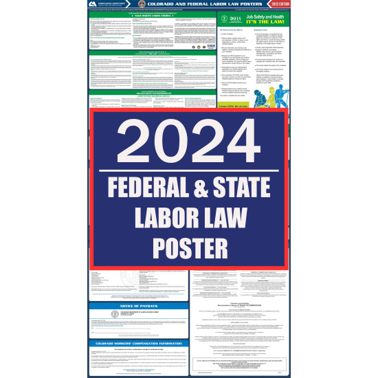 2025 Colorado Labor Law Poster AllInOne State & Federal, Fast Shipping