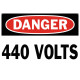 Danger 440 Volts Safety Sign