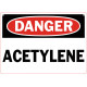 Danger Acetylene Safety Sign