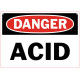 Danger Acid Safety Sign