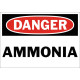 Danger Ammonia Safety Sign