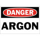 Danger Argon Safety Sign