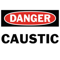 Danger Caustic Safety Sign