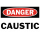 Danger Caustic Safety Sign