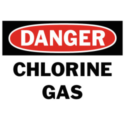 Danger Chlorine Gas Safety Sign