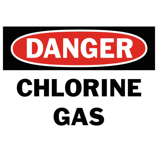 Danger Chlorine Gas Safety Sign