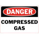 Danger Compressed Gas Safety Sign