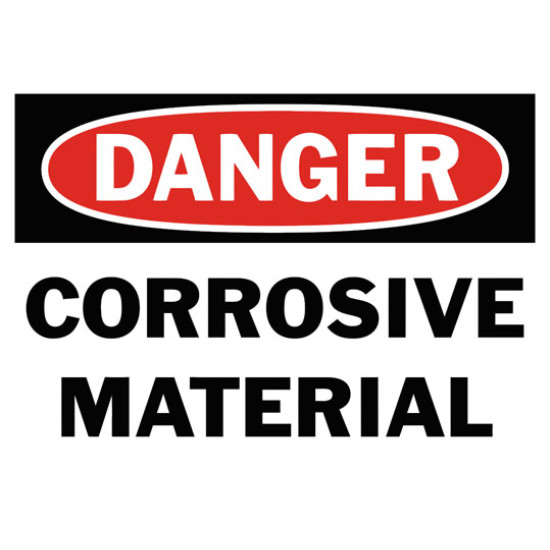 Danger Corrosive Material Safety Sign