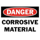 Danger Corrosive Material Safety Sign