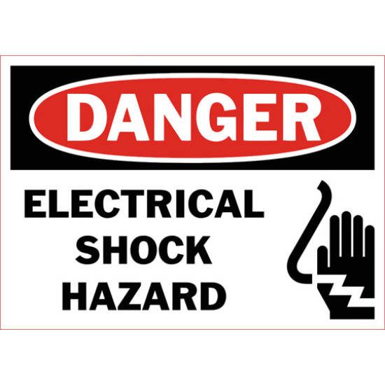 Danger Electrical Shock Hazard Safety Sign