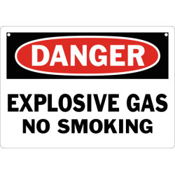 Danger Explosive Gas No Smoking Safety Sign