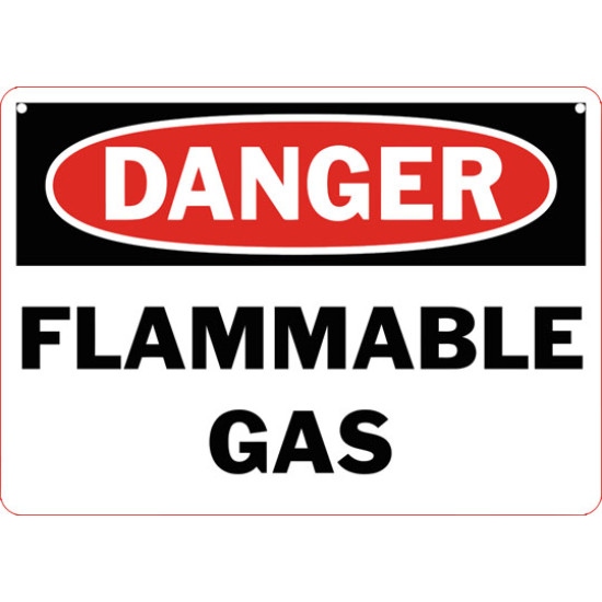 Danger Flammable Gas Safety Sign