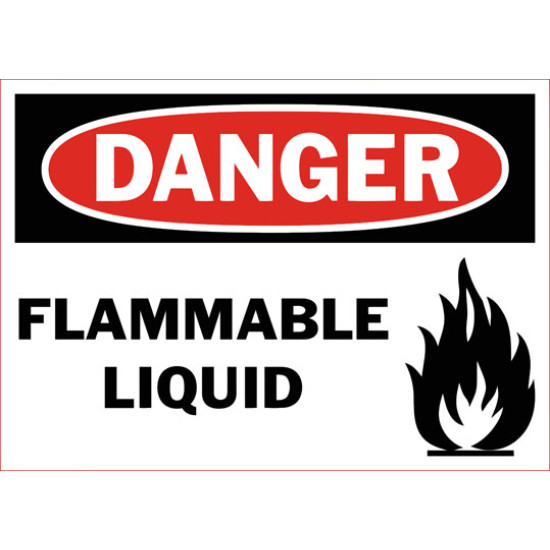 Danger Flammable Liquid Safety Sign