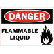 Danger Flammable Liquid Safety Sign