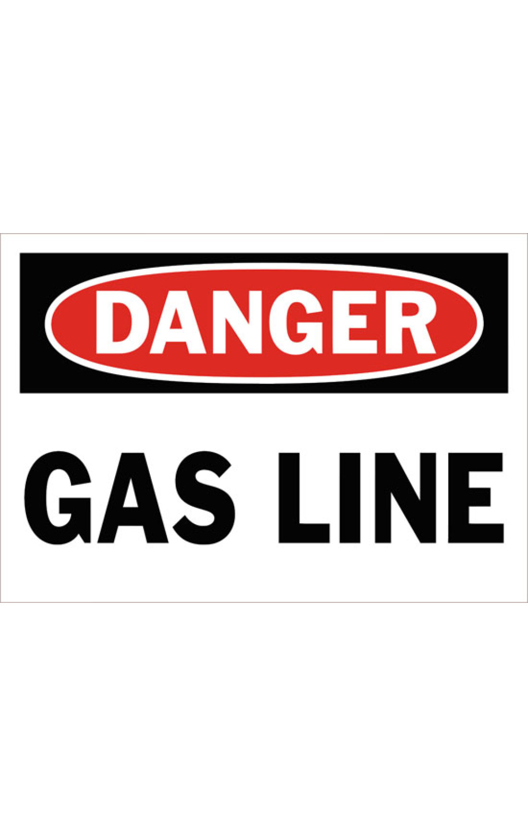 Warning Gas Line Danger Gas Line Safety Sign