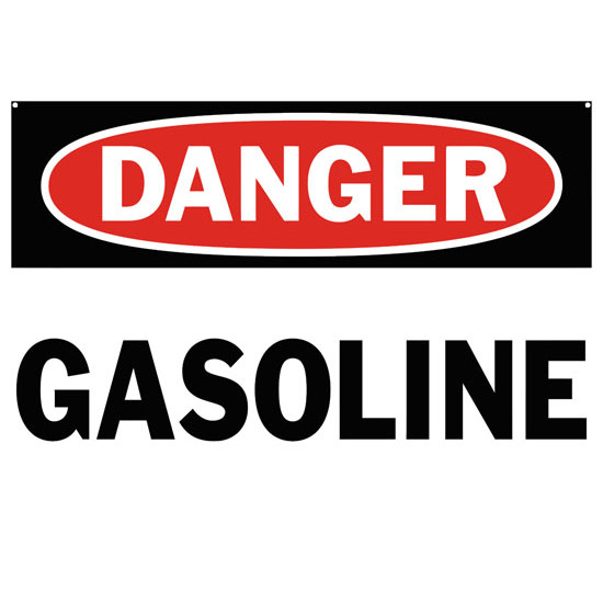 Danger Gasoline Safety Sign