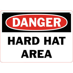 Danger Hard Hat Area Safety Sign