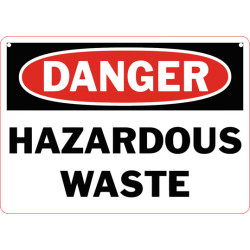 Danger Hazardous Waste Safety Sign