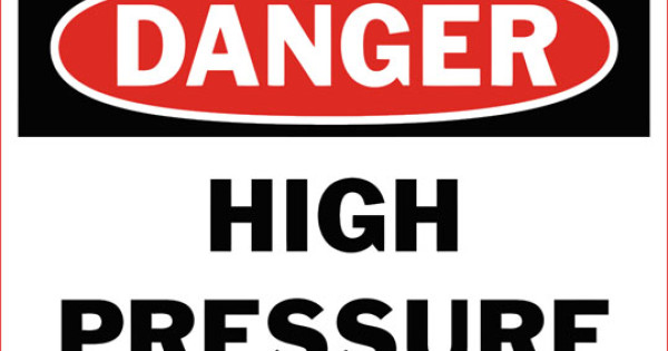 Danger High Pressure Safety Sign