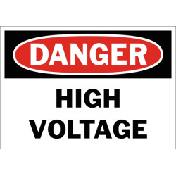 Danger High Voltage Safety Sign