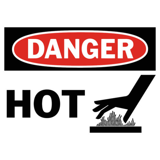 Danger Hot Safety Sign