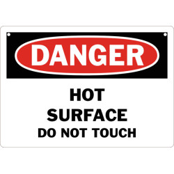 Danger Hot Surface Do Not Touch Safety Sign