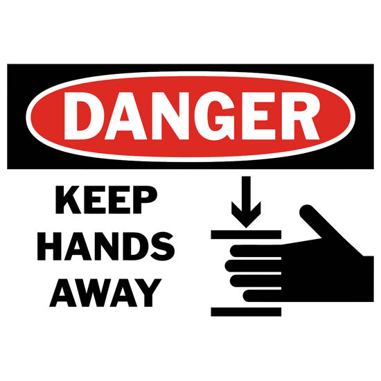 Danger Keep Hands Away Safety Sign