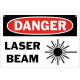 Danger Laser Beam Safety Sign