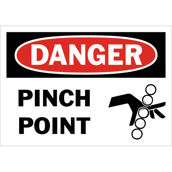Danger Pinch Point Safety Sign
