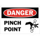 Danger Pinch Point Safety Sign