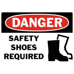 Danger Safety Shoes Required Safety Sign