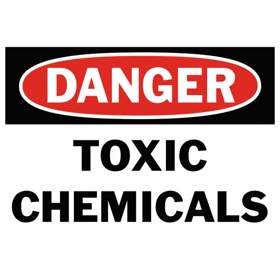 Danger Toxic Chemicals Safety Sign