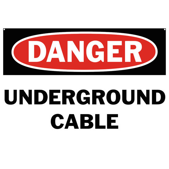 Danger Underground Cable Safety Sign