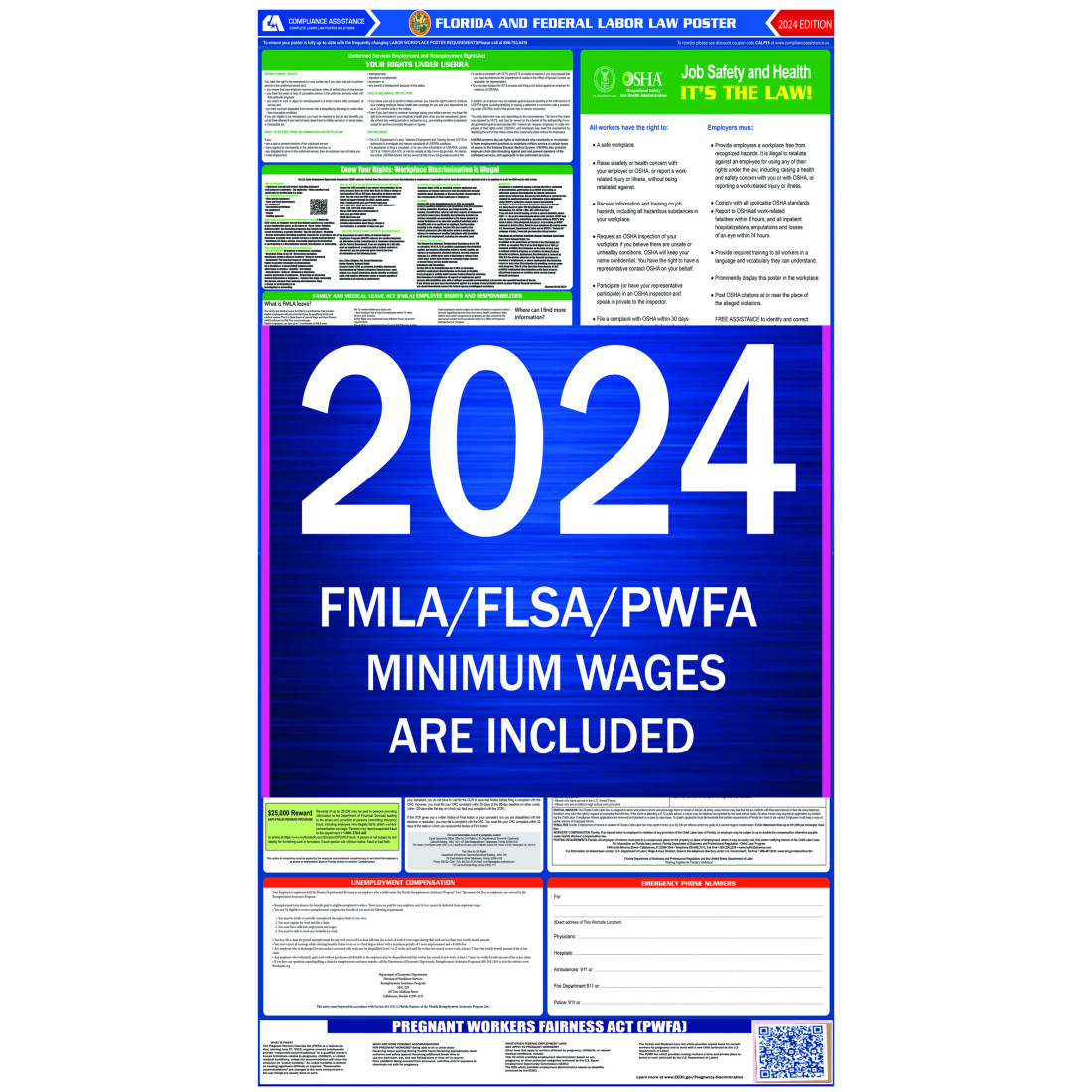 2023 Florida Labor Law Posters AllInOne State & Federal Fast Shipping