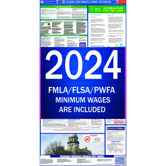 2023 Illinois State and Federal All-In-One Labor Law Poster 2023 Illinois State and Federal All-In-One Labor Law Poster
