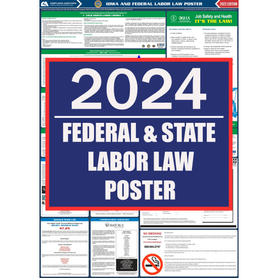 2023 Iowa State and Federal All-In-One Labor Law Poster 2023 Iowa State and Federal All-In-One Labor Law Poster