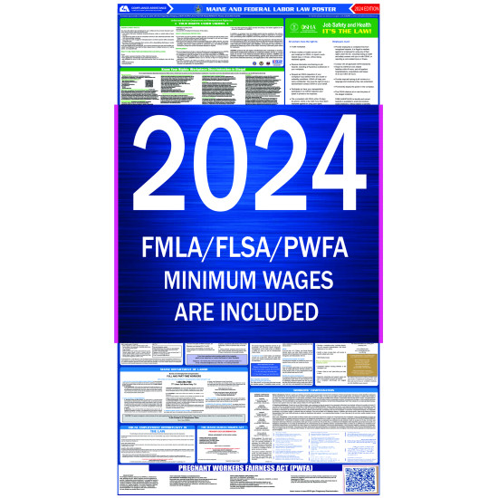 2023 Maine State and Federal All-In-One Labor Law Poster 2023 Maine State and Federal All-In-One Labor Law Poster