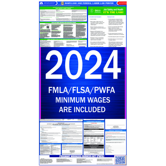 2023 Maryland State and Federal All-In-One Labor Law Poster 2023 Maryland State and Federal All-In-One Labor Law Poster