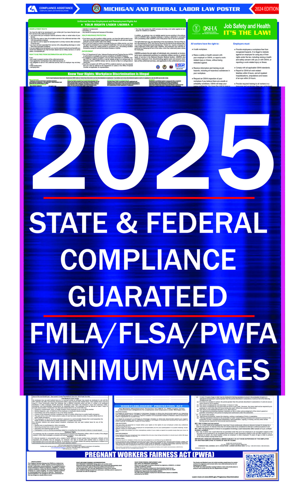 2025 Michigan Labor Law Poster - All-In-One State/Federal