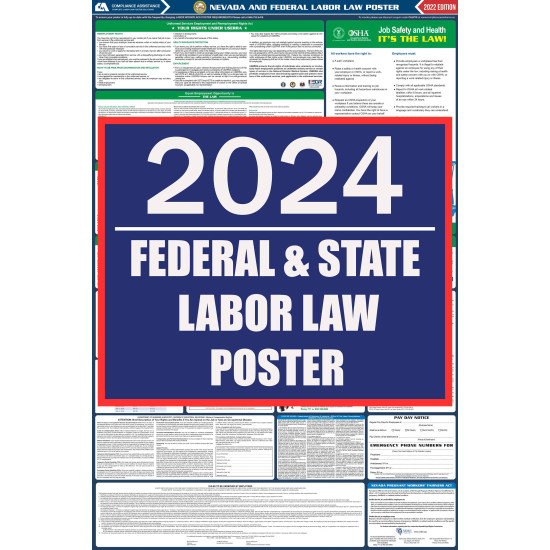 2024 Nevada State and Federal All-In-One Labor Law Poster 2024 Nevada State and Federal All-In-One Labor Law Poster