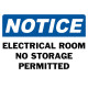 Notice Electrical Room No Storage Permitted Safety Sign