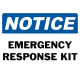 Notice Emergency Response Kit Safety Sign