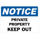 Notice Private Property Keep Out Safety Sign
