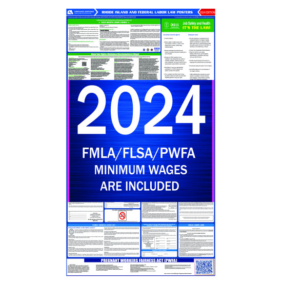 2023 Rhode Island State and Federal All-In-One Labor Law Poster 2023 Rhode Island State and Federal All-In-One Labor Law Poster