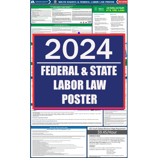 2023 South Dakota State and Federal All-In-One Labor Law Poster 2023 South Dakota State and Federal All-In-One Labor Law Poster